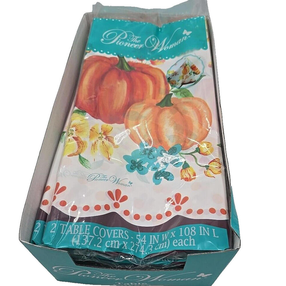 Pioneer Woman Fall Thanksgiving‎ Harvest Pumpkin Party Supplies Tablecovers